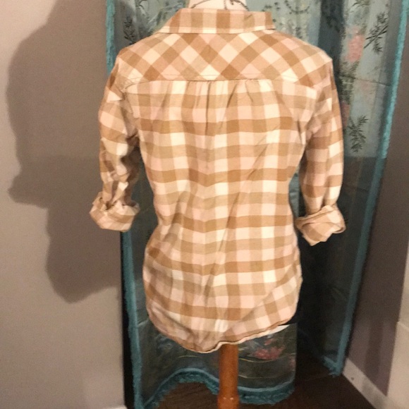 ๐ ๐HP๐ Lands End Pink and Brown Flannel - Picture 3 of 3